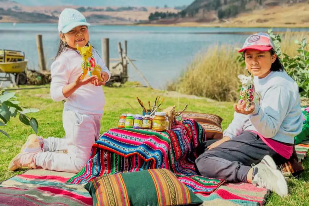 Andean Picnic & Pucara Bull Painting